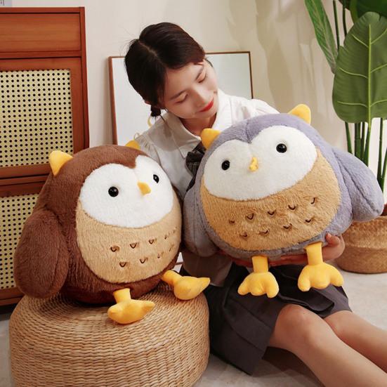 Coruja da noite brinquedo de pelúcia pássaro pelúcia animal de pelúcia boneca travesseiro casa escritório quarto decoração crianças adultos natal presente aniversário