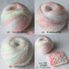 Sumire Craft Shop Cotton Cloud Acrylic Cotton Wool Blend Set of 6 Knitting Yarn, Approx. 50g, Approx. 155m, Balls, (All Colors)