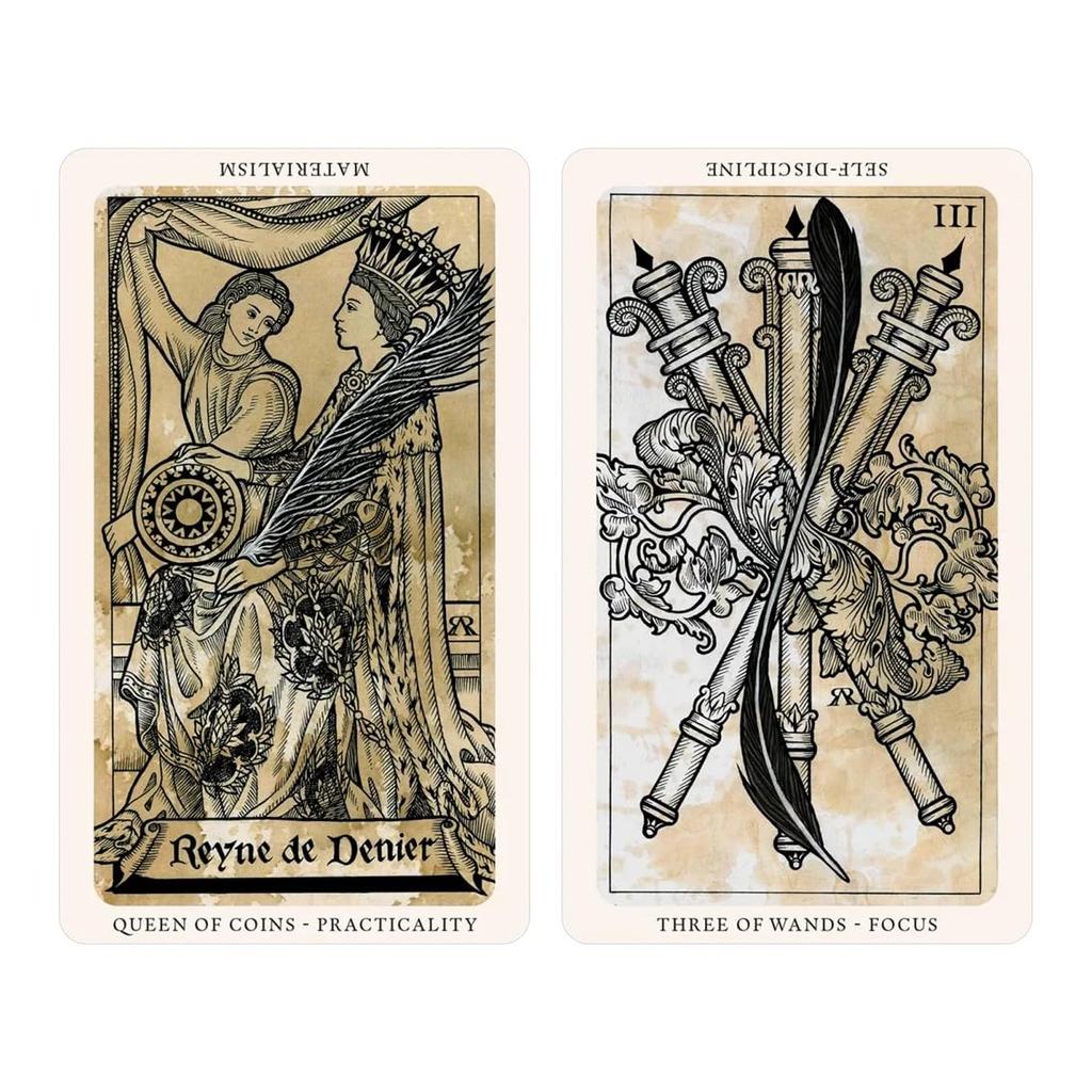 Kancharo Tarot Card Set Medieval Feathers Includes Japanese Tarot Card Instructions Pouch 80-Card [The Tarot] & (Authentic)