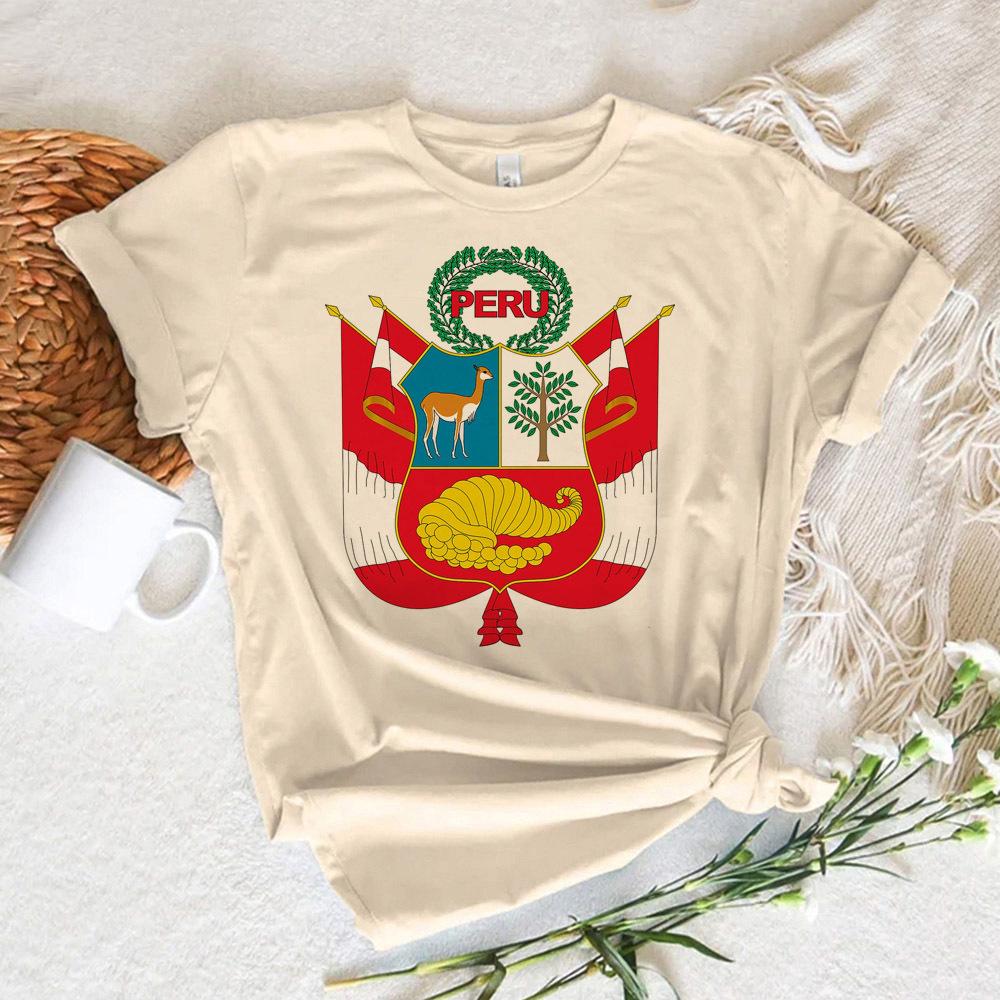 Peru T Shirt Women Designer Tee Girl Y2k Designer Unisexga Clothing