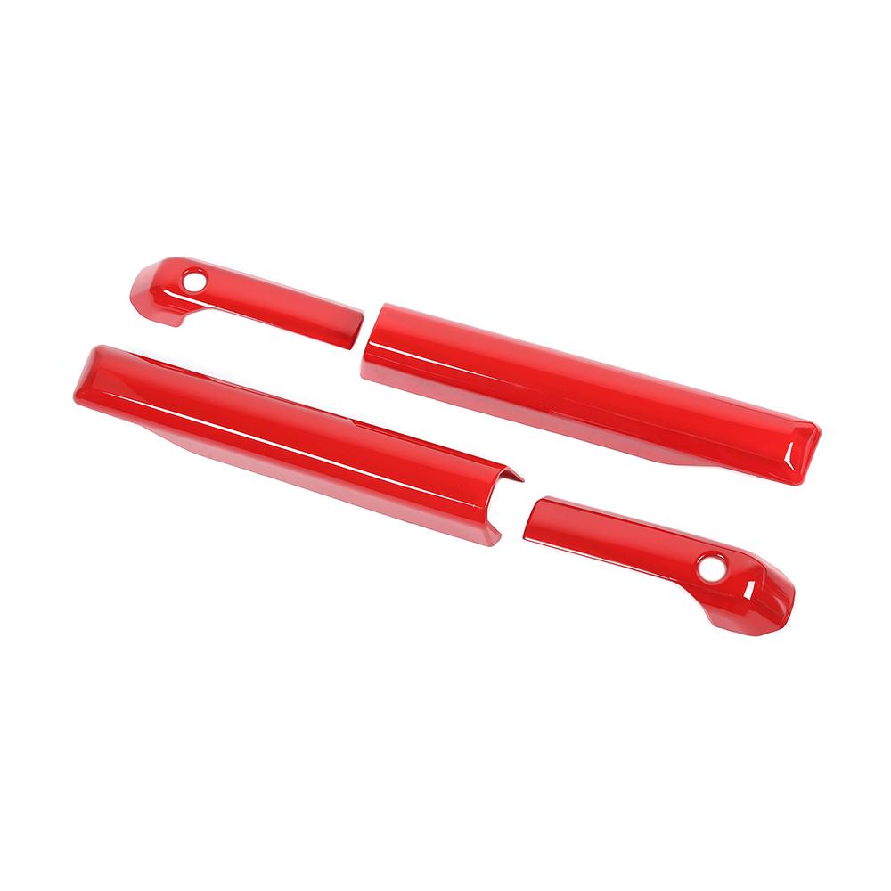 

Внутренний подлокотник двери автомобиля, декоративные крышки, панель для Suzuki Jimny 2019 UP, аксессуары для интерьера, ABS, углеродное волокно, красный, серебристый красный