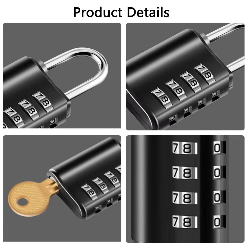 Weatherproof Protection 4 Digit Password Lock Rustproof Dormitory Cabinet Lock Fences Cabinet