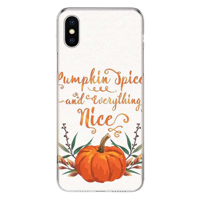 Pumpkin Happy Fall Autumn Cover Phone Case For Apple iPhone 11 12 13 Pro XR X XS Max 7 8 6 6S Plus + Mini 5S SE Print Shell