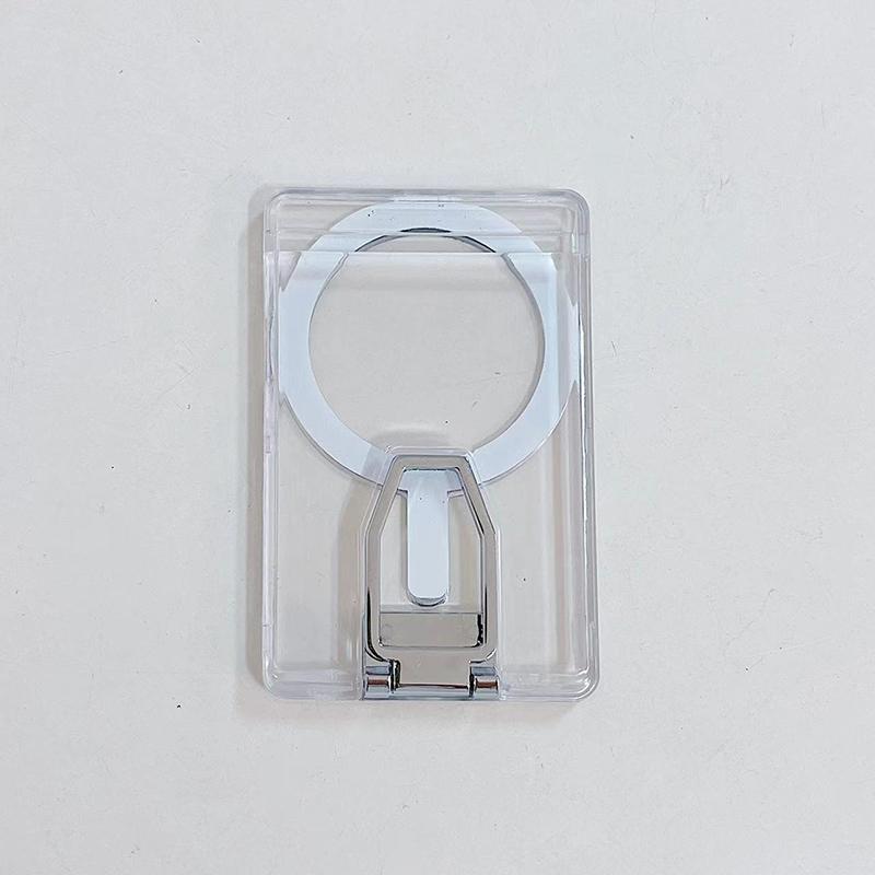 Clear Magnetic Card Holder Wallet Case For Magsafe Iphone 16 15 14 13 Pro Max With Fold Phone Holder Macsafe Card Slots Pocket