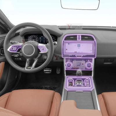 For Jaguar XEL -2024 Car Interior Center Console Transparent TPU Protective Film Anti-scratch Sticker