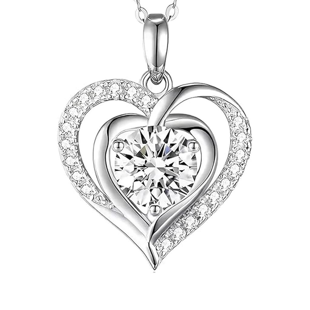 Heart of the Ocean Heart-shaped Diamond Necklace, Love Necklace, Valentine's Day Gift, Mother's Day Accessory