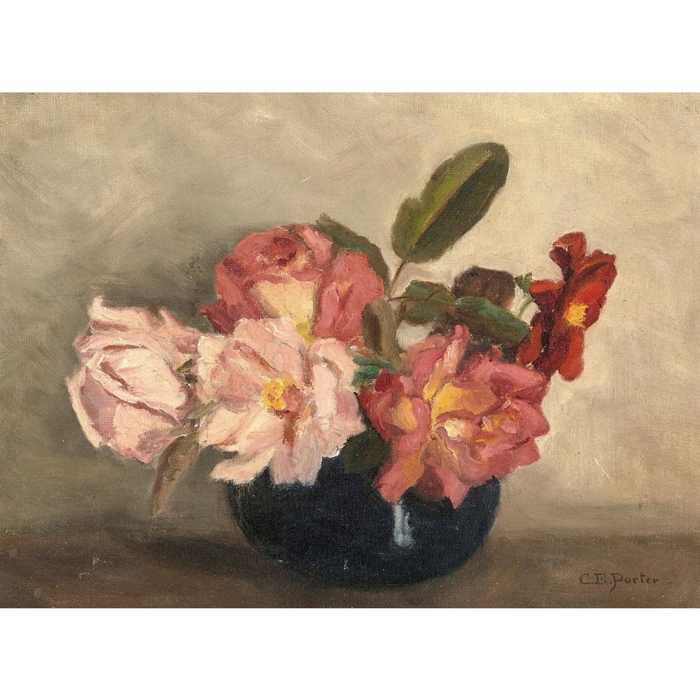 

Винтажный цветочный натюрморт с розами, деревенский фермерский дом, постер, печать, настенные картины, холст, масло, гостиная, домашний декор, подарок 21*30cm No Frame