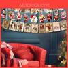 Christmas Party Decoration Banner With Santa Claus Snowman And Reindeer Background Festive Alphabet Banner