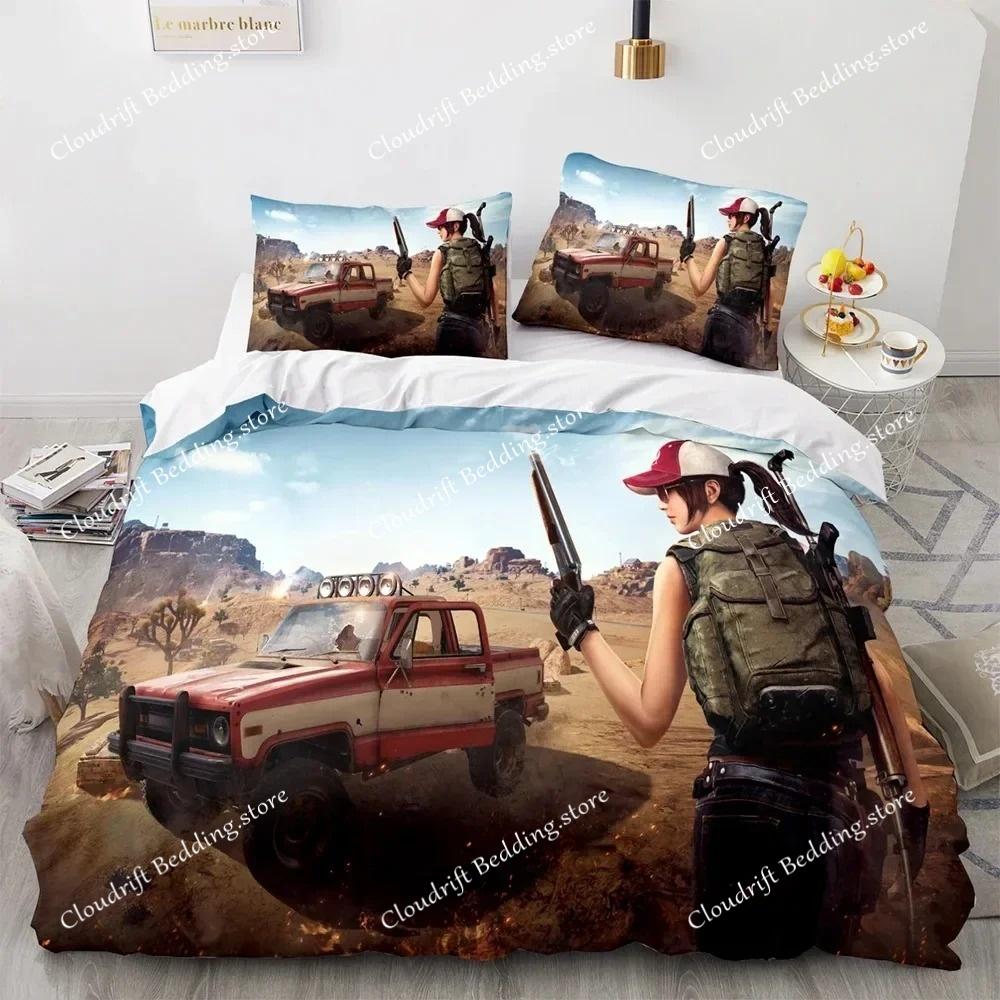Game PUBG Bedding Set Single Twin Full Queen King Size Bed Set Aldult Kid Bedroom 3D Print Duvetcover Sets for Men Women