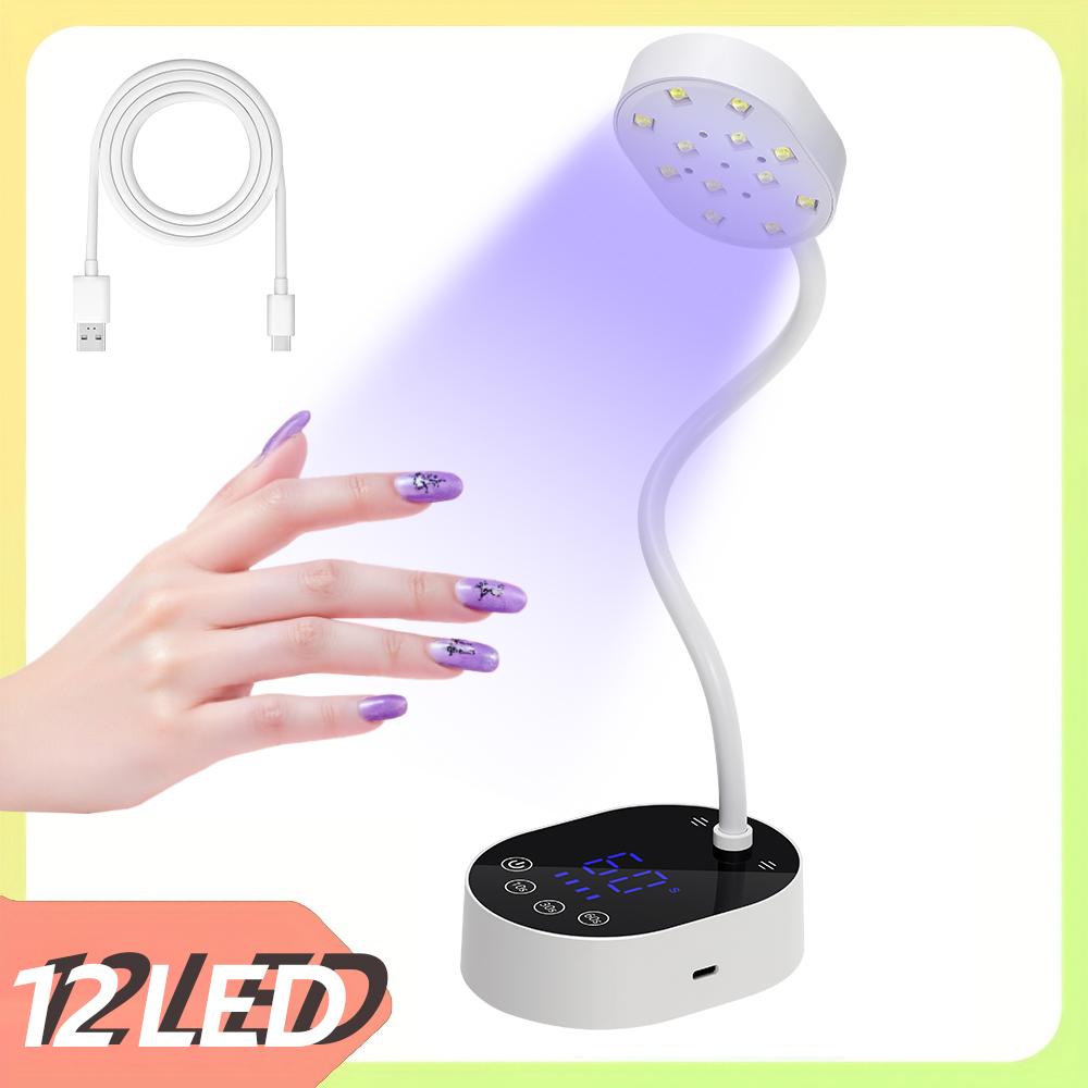 

DianaBeauty Rechargeable 36W UV Led Nail Lamp Nail Dryer with USB 3 Timer Settings Professional UV Light with LCD Touch Screen USB білий