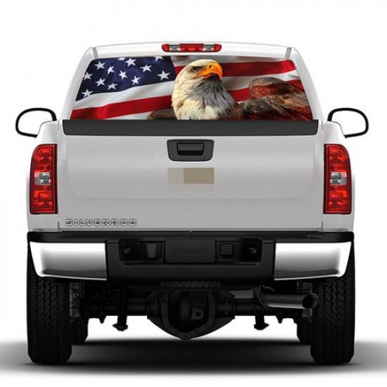 USA American Flag Graphic Decal Sticker For Car Pickup Rear Window Windshield