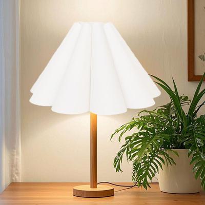 Petal Table Lamp Shade Cover Desktop Light Linen Lighting Fixtures for Farmhouse