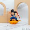 Dragon Ball Childhood Little Goku Hugs Puer Ya Mu Tea Little Follower Figures Doll Pvc Model Statue Collection Toys Ornamen Gift