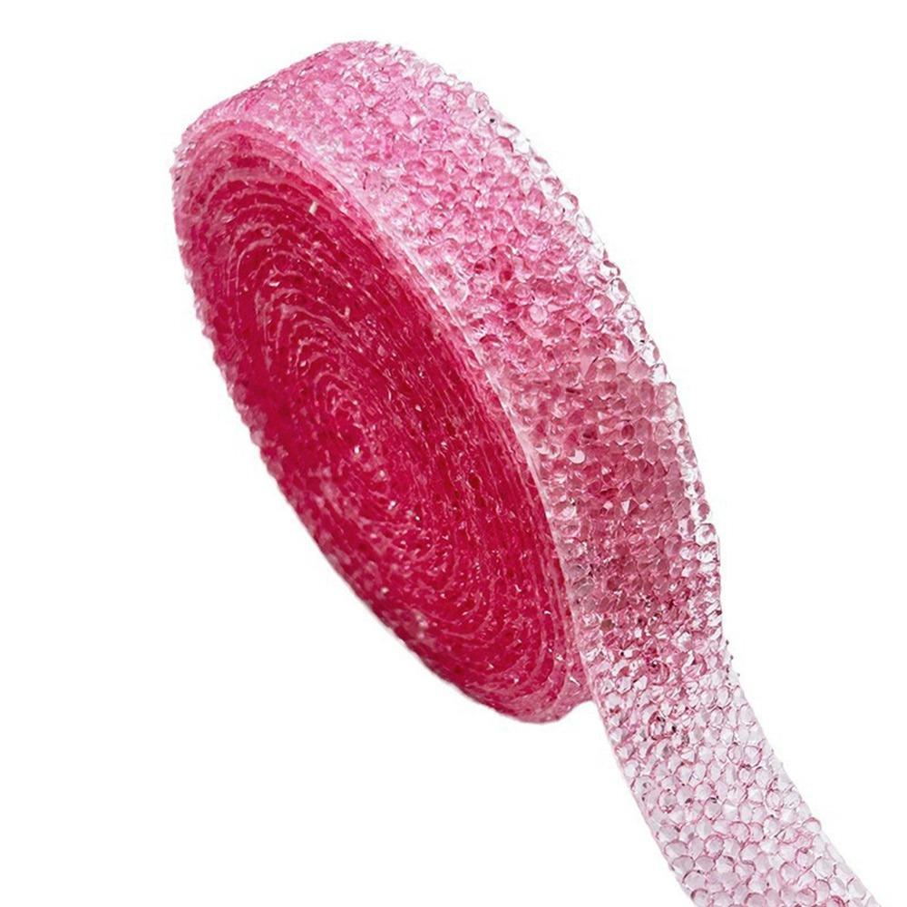 3cm Width Resin Rhinestone Strip Self-Adhesive Heat Melting Glue Self-Adhesive Diamond Sticker Iron On Hot Fix Rhinestone Tape