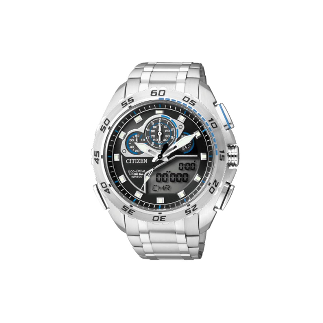 

CITIZEN Promaster Collection 200m Waterproof Light Powered Quartz Movement Stainless Steel Strap JW0121-51E Black Dial