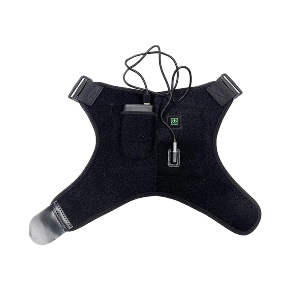 Unisex Electric Rotator Cuff Support 3 Heat Settings Electric Neoprene Shoulder Strap Warm with String Bag for Frozen Shoulder