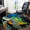 1pc Sea Turtle Print Chair Carpet for Office, Soft Comfortable Mat For Office, Living Room, Bedroom, Machine Washable Carpet yy251112078