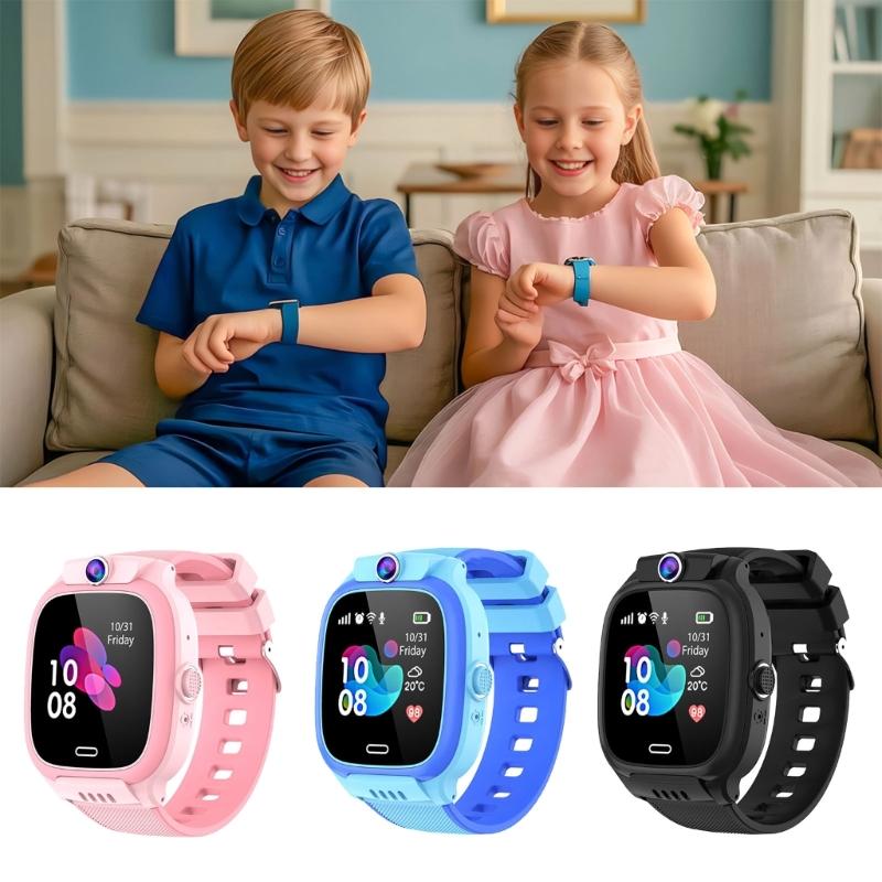 Children Smartwatch WIFI LBS Real-time Positioning Waterproof 1.44in Screen Watch with Phone Calling SOS Weather Photo