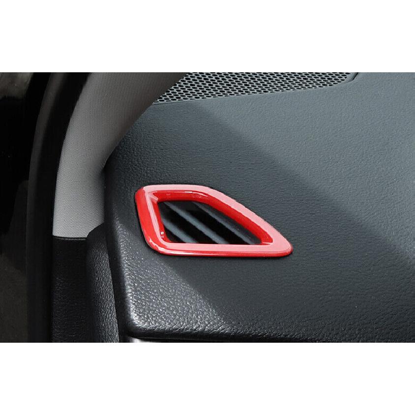 For Jeep Cherokee 14-2022 Fiery Red Dash L&R AC Air Outlet Vent Frame Trim 2PC