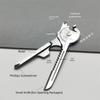 Portable Multi-Tool Keychain Stainless Steel 8-in-1 Survival Folding Tool Kit Multi-Function Design Folding Bottle Opener