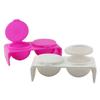 Crystal Powder & Liquid Carving Cup Set with Double Holder for Nail Art.