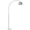 Lampă de podea, Design arc cu bază de marmură, 167 cm, Argintiu