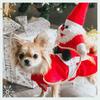 Pet Costume Christmas Santa Outfit Dogs Cats Large Breeds Golden Retriever Riding Style Winter Holiday Dress