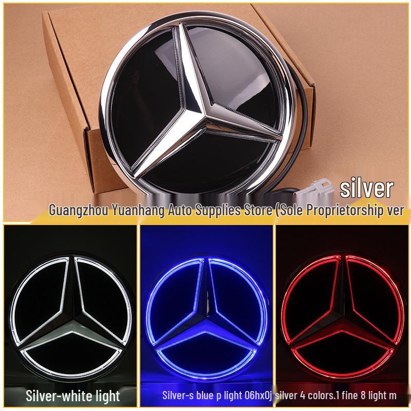 Emblemă Luminoasă Compatibilă pentru Mercedes: Clasele A, B, C, E, GLC, GLK, ML, R, CLA și SLK