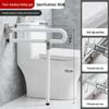 Wall-Mounted Folding Toilet Handrail for Elderly - ABS Stainless Steel