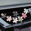 Dekorativer Clip für den Auto-Luftauslass, automatischer Clip mit fünf Blütenblättern, Diamant-Imitation, Blumen-Clip, Auto-Innenlüftung, DIY-Dekoration, Zubehör