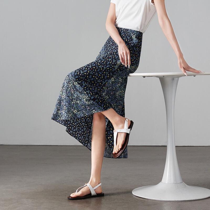 

SOFSIL 2026 Summer Floral A-Line Skirt M