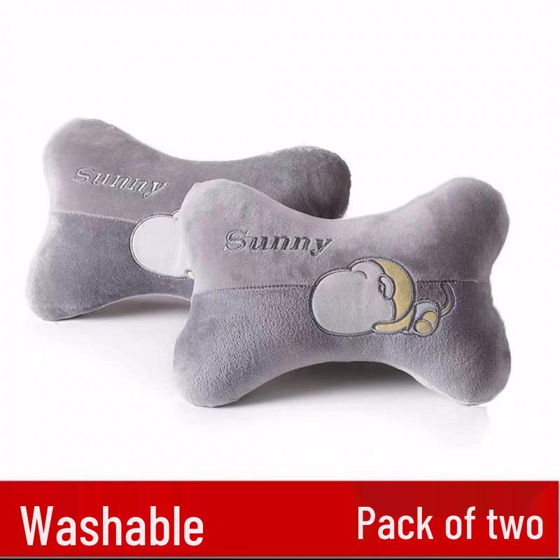 Car Neck and Lumbar Support Pillow Set – Cute Cartoon Design