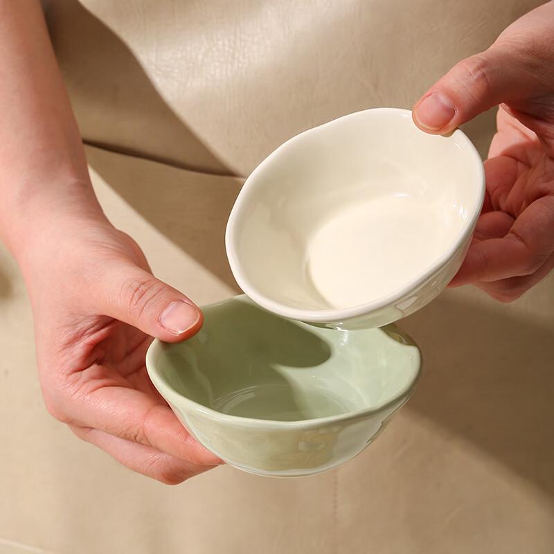 Deouxiaoxingguang 4-inch Ceramic Dipping Sauce Dish - Cream Style