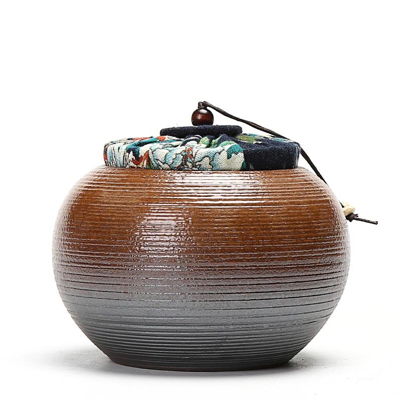 

Ретро керамический чайный контейнер для чая, керамические орехи, герметичная банка с зерном, домашний контейнер для специй, влагостойкие банки, кухонные принадлежности, аксессуары N 12X10.5CM 590ML