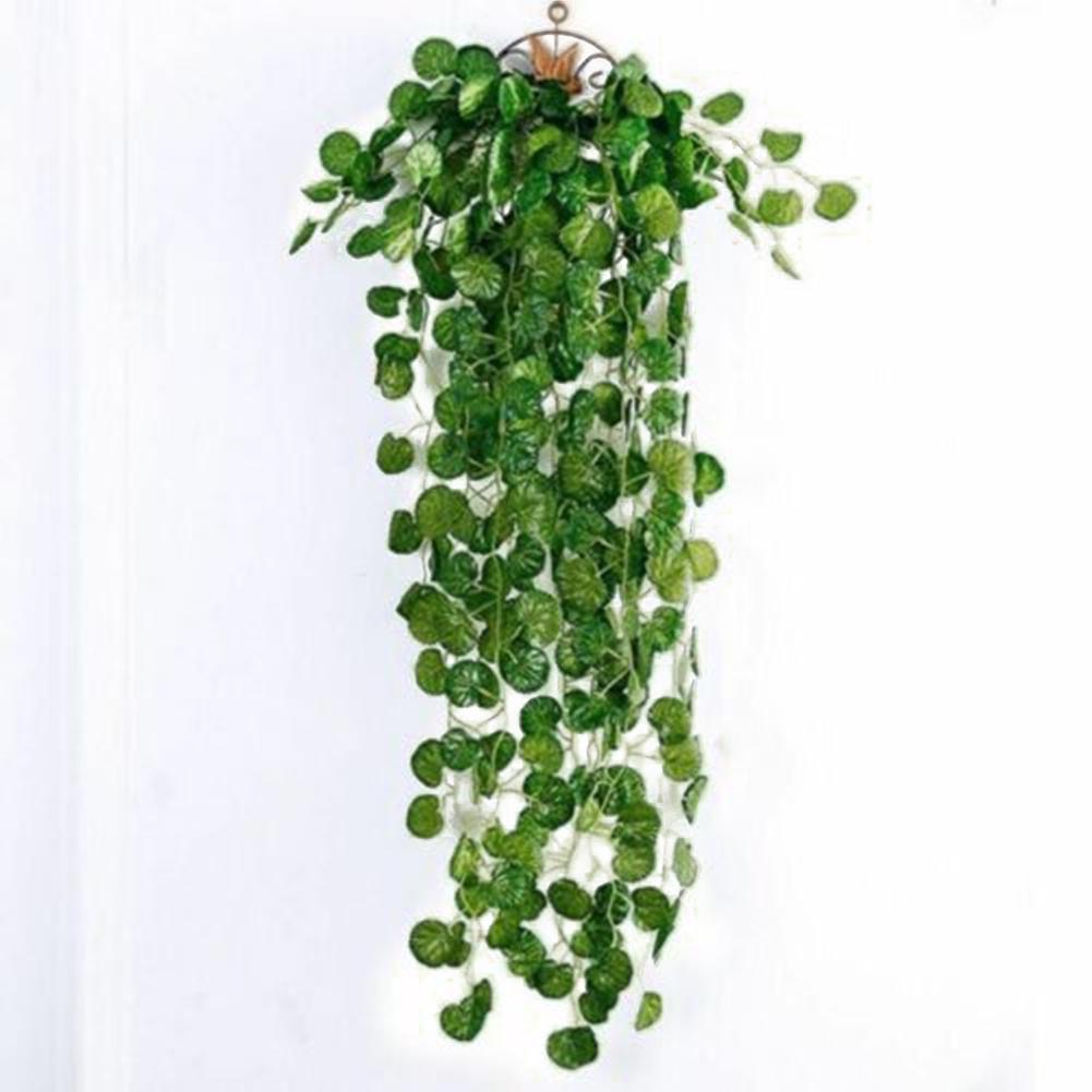 2Pc 90Cm Artificial Hanging Plant Greenery Vine Leaf Garland Begonia Leaf Rattan