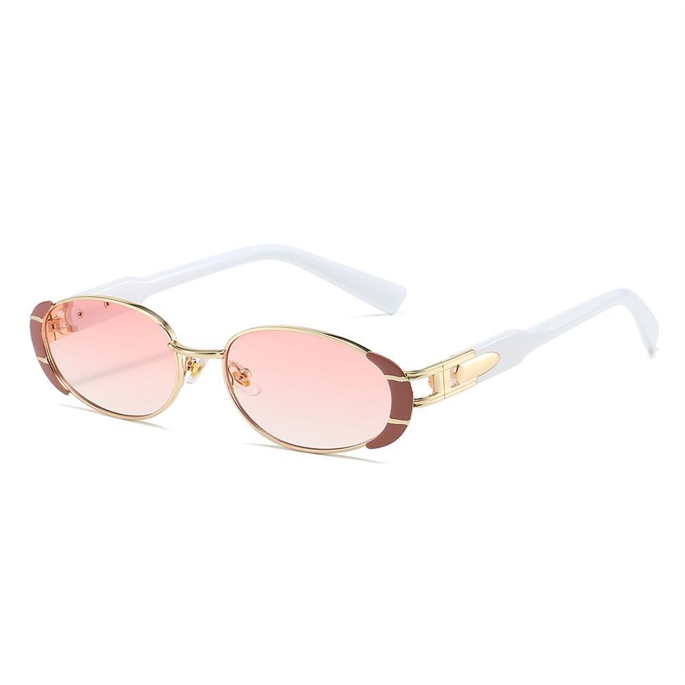 Retro Vintage Oval Sunglasses Women Men Steampunk Metal Frame UV400 Eyewear Outdoor Driving Sun Glasses