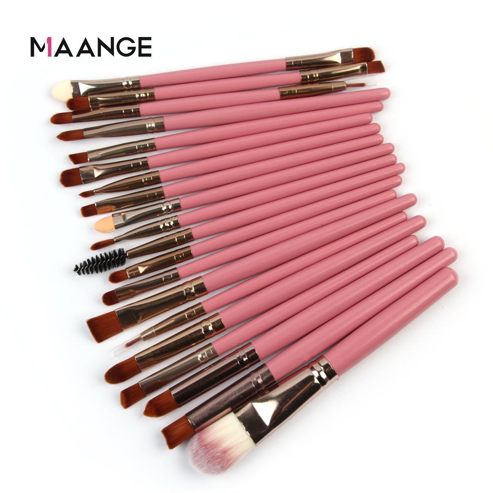 KOLIGHT Make-up-Pinsel-Set, 20-teilig – Für Lidschatten, Foundation, Lippen & Mehr, In Rosa & Grün
