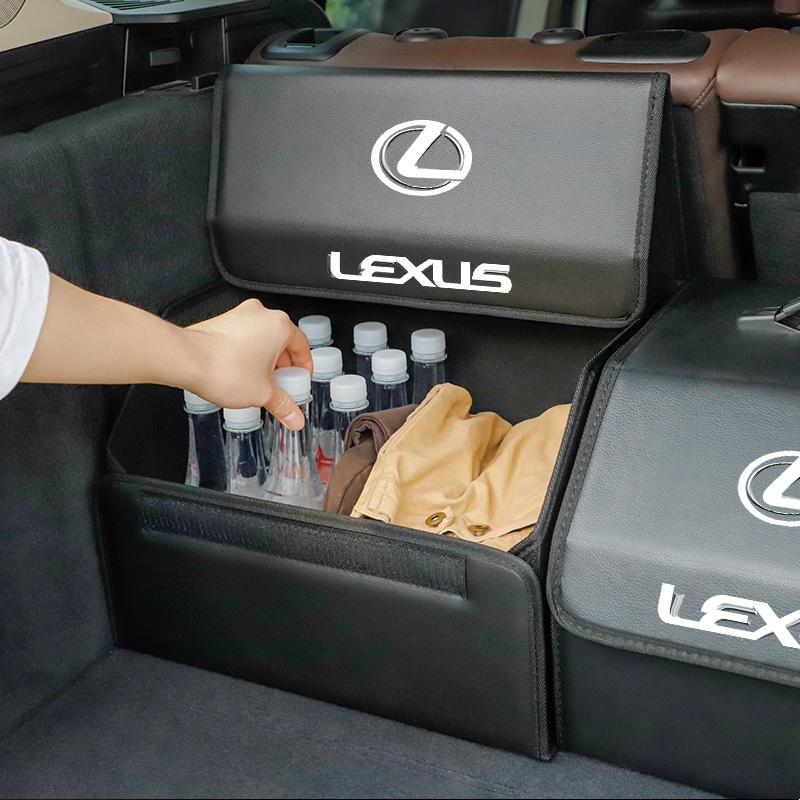 2026 Hot Interior Stickers Car Storage Bag Organizer Vehicle Foldable Trunk Box For Lexus LS LC RZ IS350 ES300 GS350 CT200h GX46