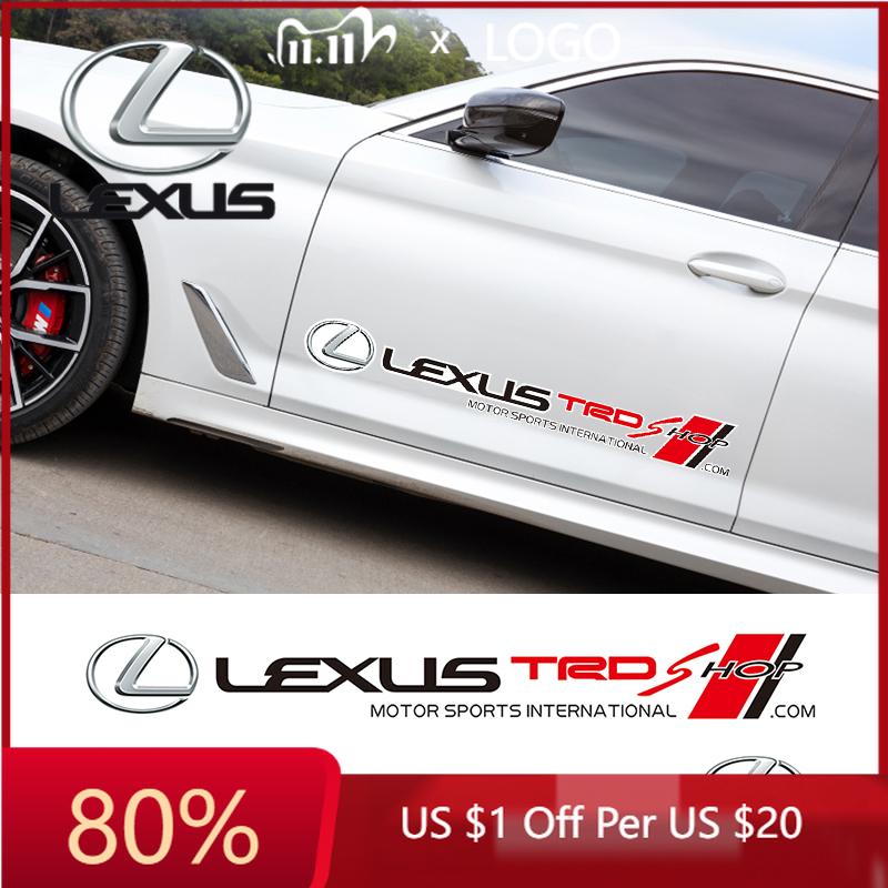 2026 Hot Interior Stickers 2Pcs Car Styling Decoration Stickers Emblem Decal Accessories For Lexus F SPORT ES RX NX LS UX LM LX