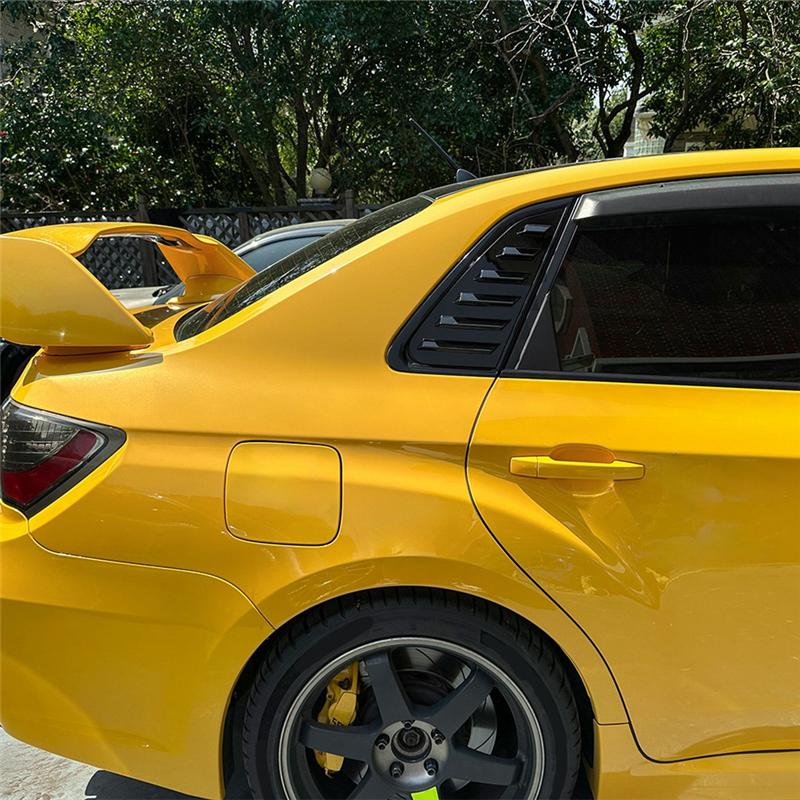 Bright Black Triangular Window Louvers Blinds Enhancement For Subaru Impreza WRX STI 2011-2014 Bright Black