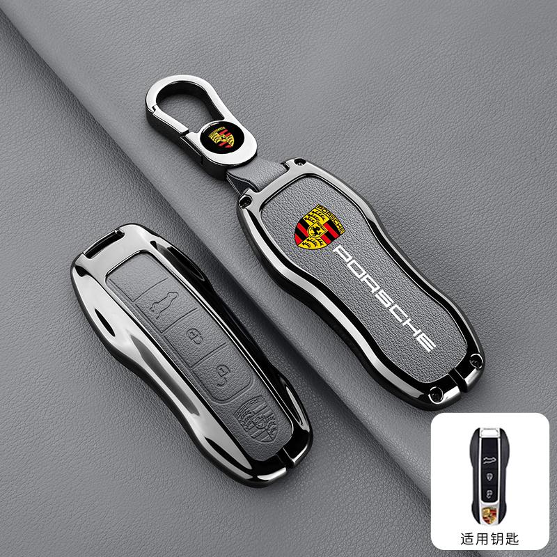 AABM1 Leather Car Smart Remote Key Case Shell Fob Cover For Porsche Panamera Carman Macan Bobst Cayenne 911 970 981 991 Accessories
