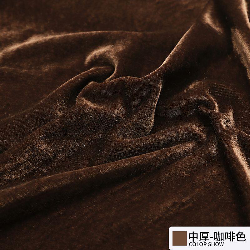 1.6M/2M Wide Golden Velvet Fabric Thick Soft Velvet Fabric for Curtains, Tablecloths, Stage Drapes, and DIY Decorations