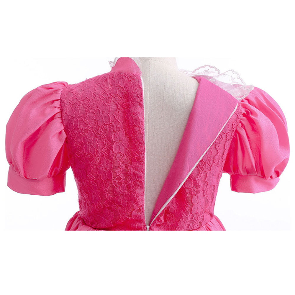 Fantasia de princesa para meninas, vestido de manga bufante, roupa para cosplay de Halloween e Natal