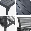 Garden Dining Set 7 pcs Black Poly Rattan