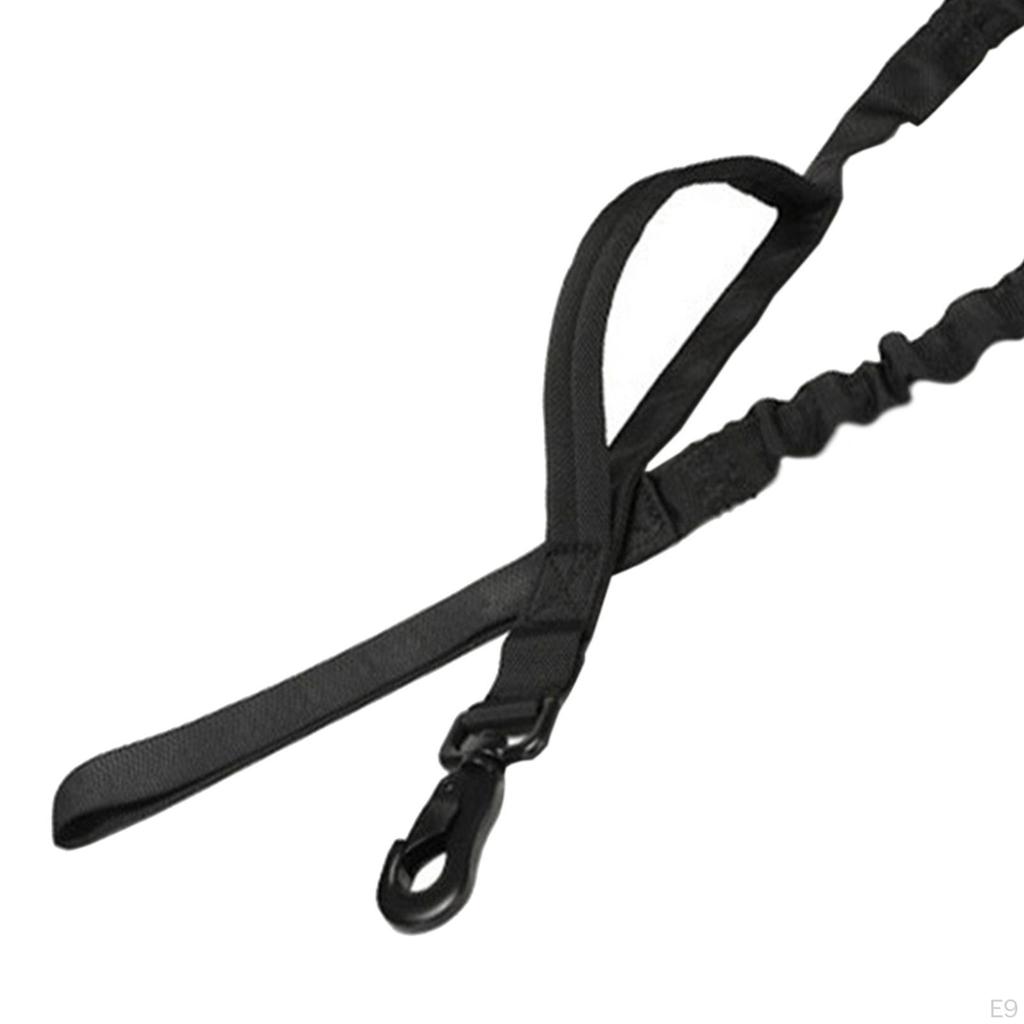 Bungee Dog Leash 2 Padded Handles Training Traction Rope Portable Metal Buckle Pet Leads