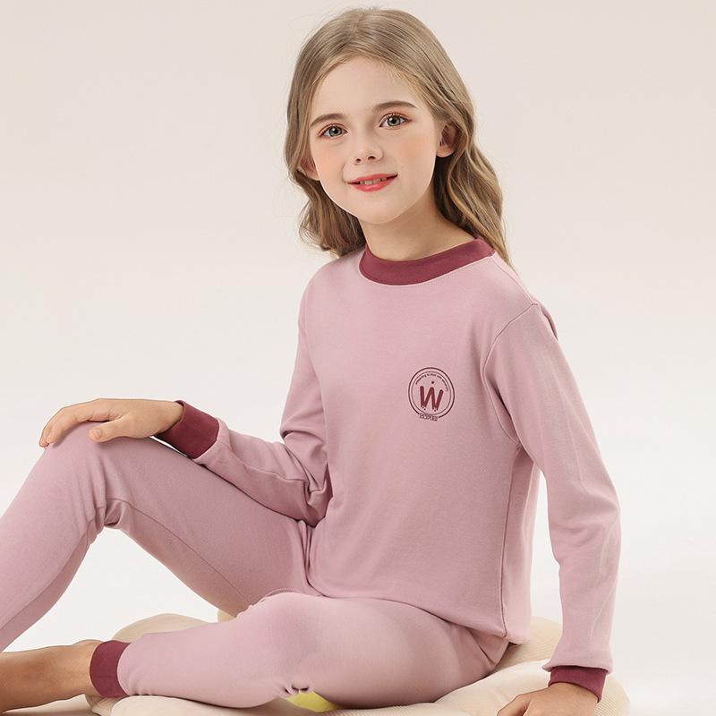 Girls' Autumn Cotton Underwear & Sweater Set – Teen & Kids' Cozy Pajamas