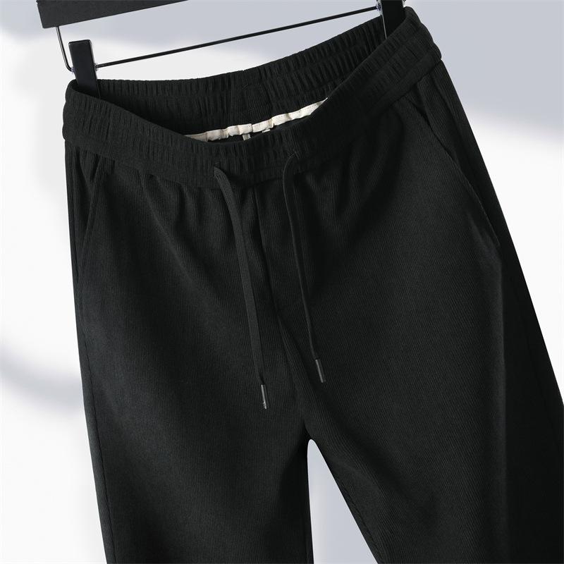 Men's Fall Corduroy Casual Pants, Warm Outdoor Loose-Fit Long Pants, Fall/Winter Straight-Leg Pants