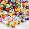 10/20/30pcs/Lot Colorful Hole 2mm Clownfish Turtle Star Conch Shell Ceramic Beads Cute Animals For Jewelry Bracelets Diy Crafts