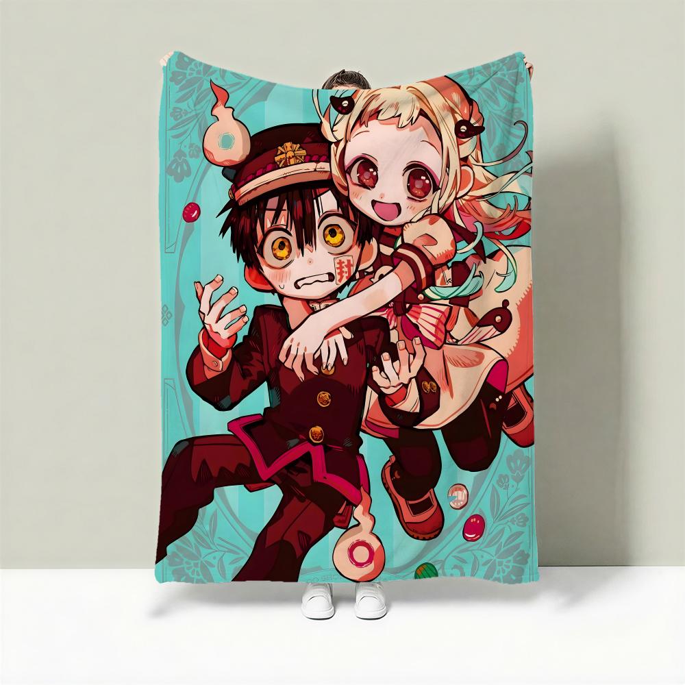 Anime T-Toilet-Bound Hanako-kun Throw Lightweight 240g Flannel Blanket Soft Skin-friendly for Summer Cooling