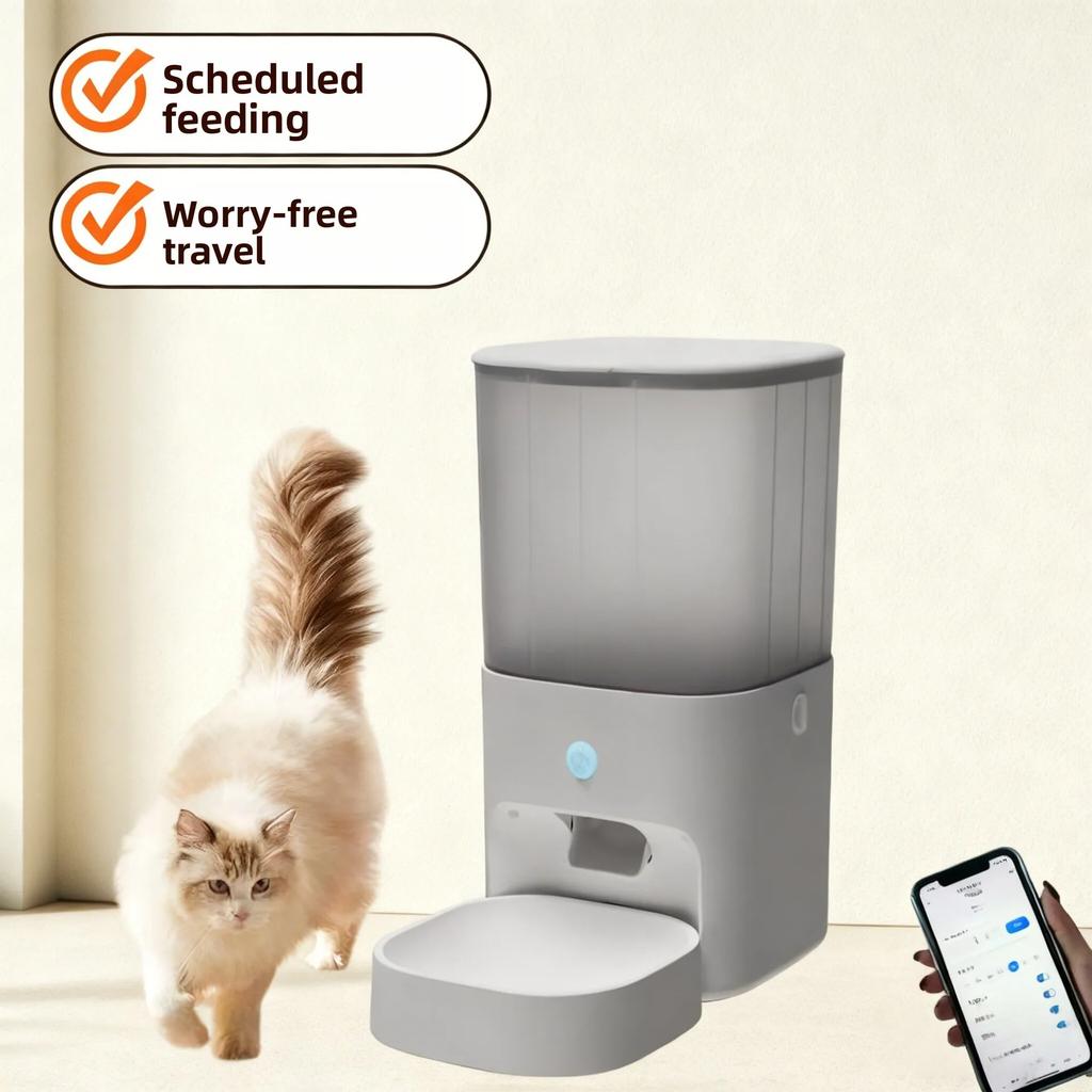 Smart Automatic Pet Feeder Timed Quantitative Feeding Remote Control Intelligent Food Dispenser for Dogs Cats